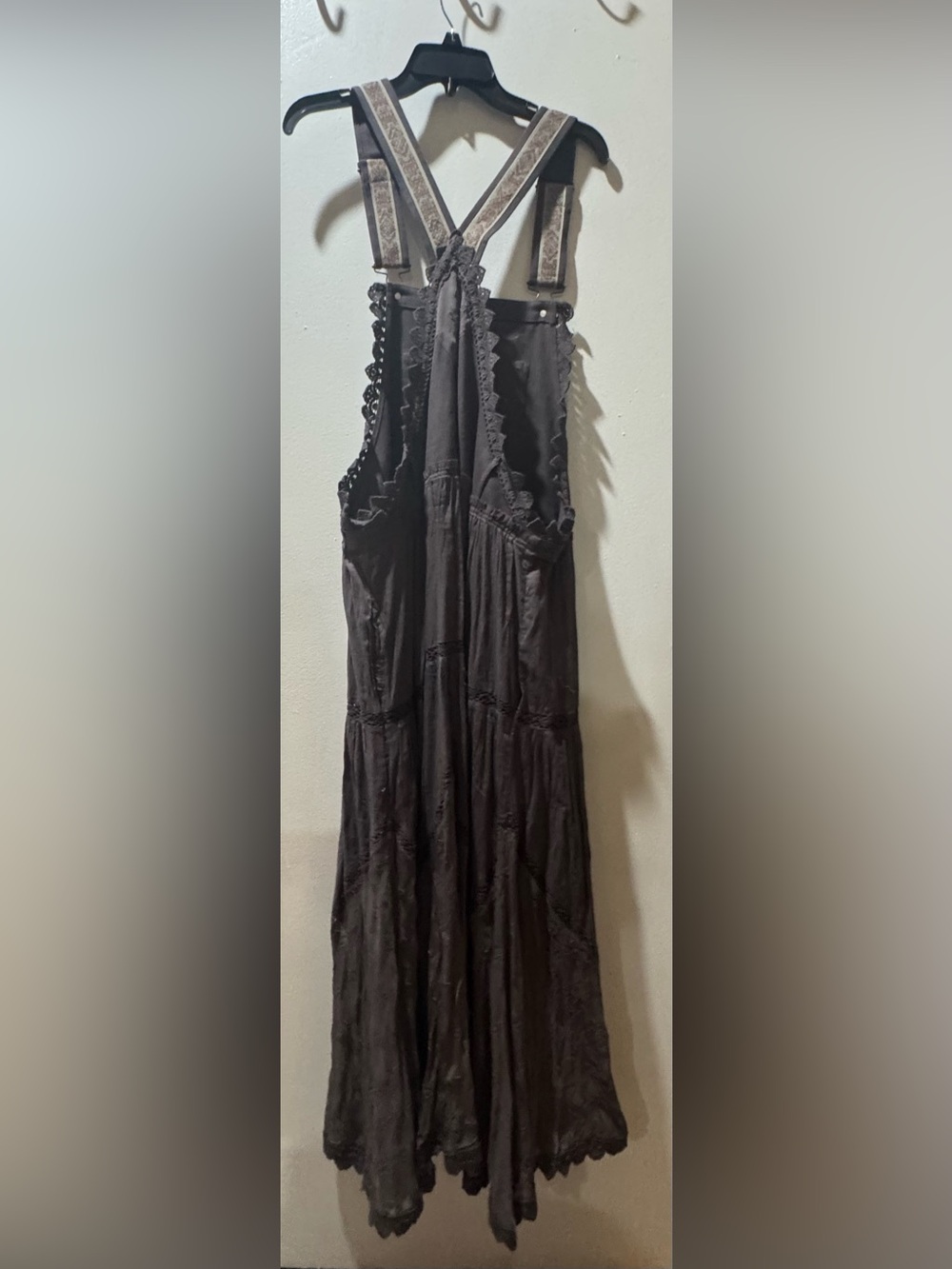 Free People Trails End Skirtall
Washed Charcoal Maxi
Pinafore Dress - Picture 6 of 7